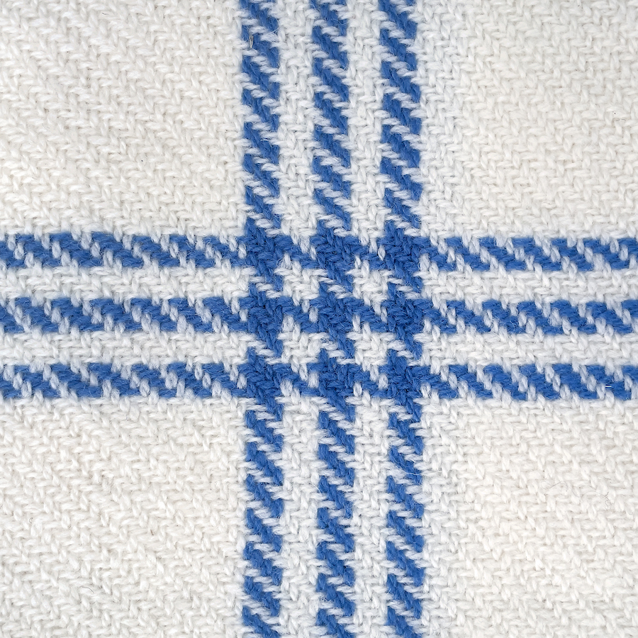 Vognteppi við ljósabláum strípum