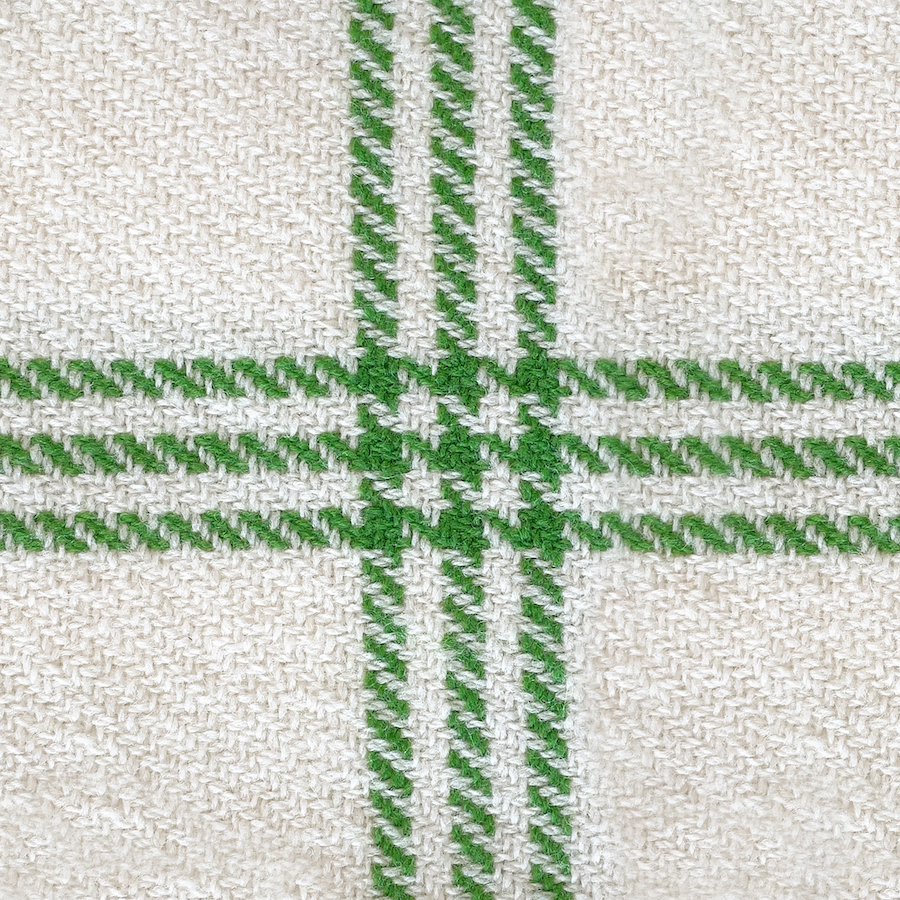 Vognteppi við grønum strípum